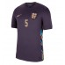 Camiseta Inglaterra John Stones #5 Visitante Equipación Eurocopa 2024 manga corta